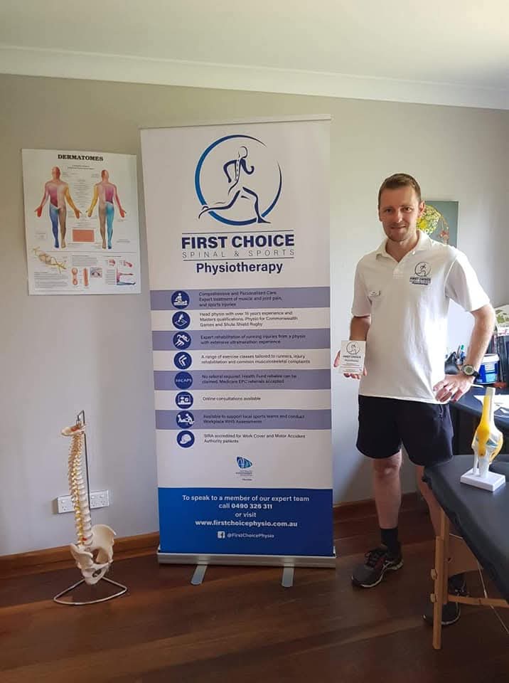 Jason Wheeler, APA Titled Musculoskeletal Physiotherapist, at the First Choice Spinal & Sports Physiotherapy clinic